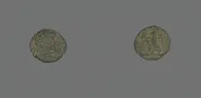 Coin Depicting a Bust, (301-400 ?). Creator: Unknown