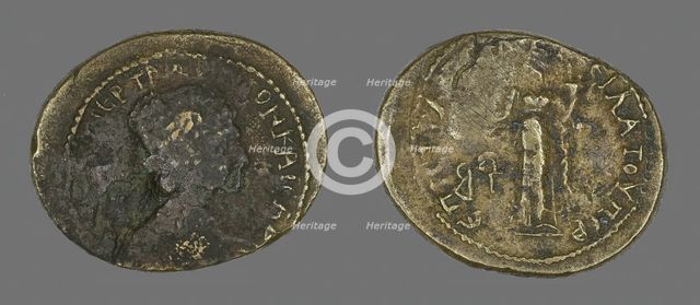 Coin Depicting a Female Bust, 98-117 (?). Creator: Unknown.