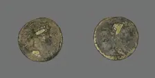 Coin Depicting a Female Bust, 31 BCE-476 CE. Creator: Unknown