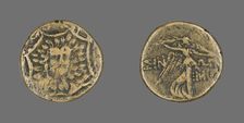 Coin Depicting a Gorgoneion, 120-63 BCE. Creator: Unknown