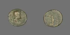 Coin Depicting a Male Bust, 55 CE. Creator: Unknown
