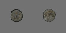 Coin Depicting a Palm Branch, 24-25, Procurator: Valerius Gratus (24-25), reign of Tiberius. Creator: Unknown