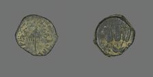 Coin Depicting a Parasol, 40-44, issued by King Agrippa of Judaea. Creator: Unknown