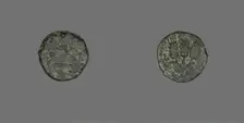 Coin Depicting a Parasol, 42-43, issued by Herod Agrippa I (37-43). Creator: Unknown
