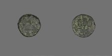 Coin Depicting a Parasol, 42-43, issued by Herod Agrippa I (37-43). Creator: Unknown