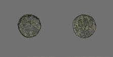 Coin Depicting a Parasol, 42-43, issued by Herod Agrippa I (37-43). Creator: Unknown