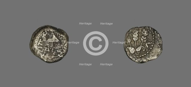 Coin Depicting a Parasol, 42-43, reign of King Herod Agrippa I (37-43). Creator: Unknown.