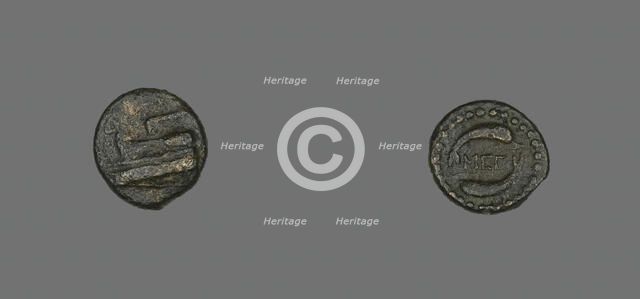 Coin Depicting a Ship's Prow, after 307-243 BCE. Creator: Unknown.