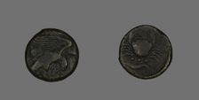 Coin Depicting an Eagle, about 472/406 BCE. Creator: Unknown