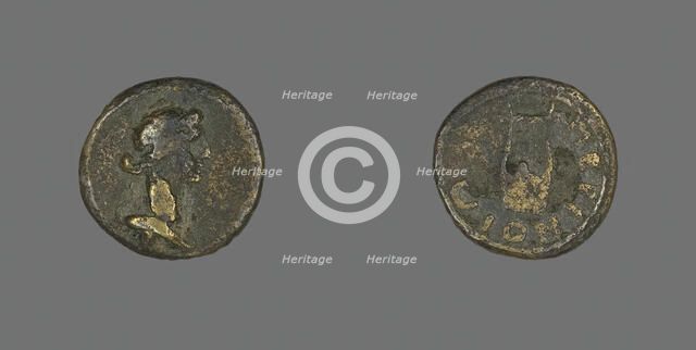 Coin Depicting Bust of Dionysos, 3rd century CE. Creator: Unknown.