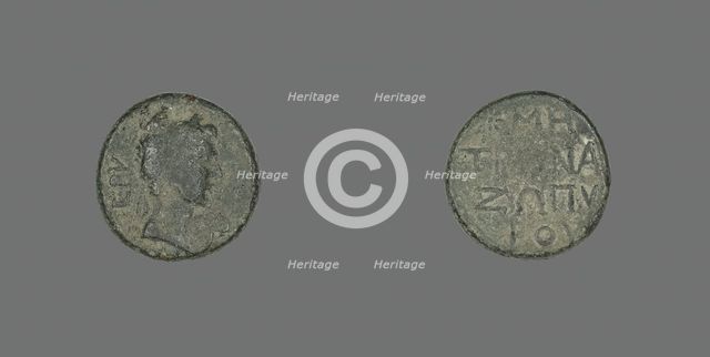 Coin Depicting Emperor Augustus, 27 BCE-14 CE. Creator: Unknown.