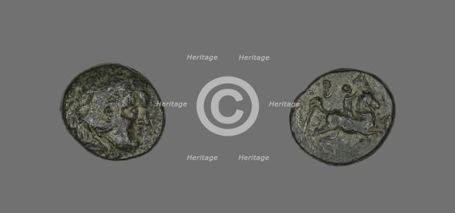 Coin Depicting Herakles, 220-178 BCE, issued by Philip V. Creator: Unknown.