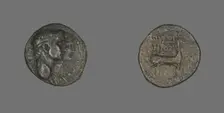 Coin Depicting Jugate Heads of Emperor Claudius and Agrippina, AD 41/54. Creator: Unknown