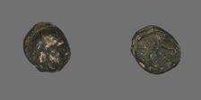 Coin Depicting Laureate Head, 400-350 BCE. Creator: Unknown