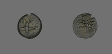 Coin Depicting Shields and Spears, 54 CE, Procurator: Antonius Felix (reign of Claudius). Creator: Unknown