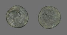 Coin Depicting the Amazon Cyme, 250-190 BCE. Creator: Unknown