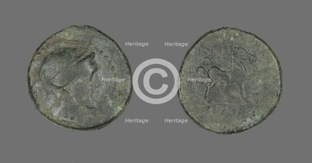 Coin Depicting the Amazon Cyme, 250-190 BCE. Creator: Unknown.