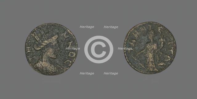 Coin Depicting the Amazon Cyme, 253-268. Creator: Unknown.