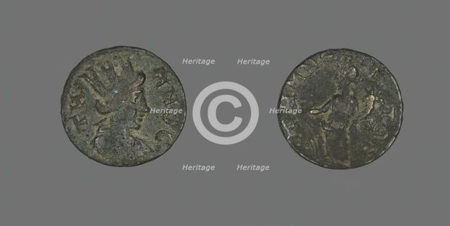 Coin Depicting the Amazon Cyme, 253-268. Creator: Unknown.