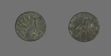 Coin Depicting the Amazon Cyme, 253-268. Creator: Unknown
