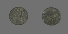 Coin Depicting the Amazon Cyme, 253-268. Creator: Unknown