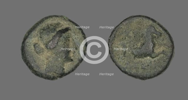 Coin Depicting the Amazon Cyme, about 250 BCE. Creator: Unknown.