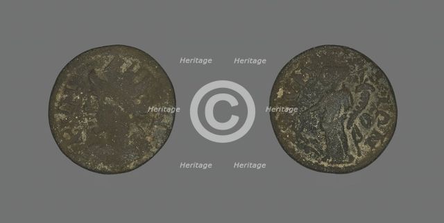 Coin Depicting the Amazon Cyme, about 253-68. Creator: Unknown.