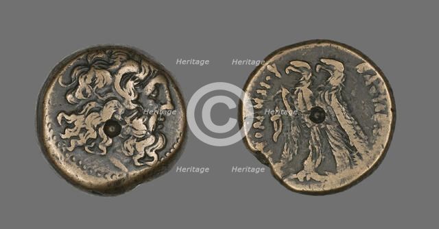 Coin Depicting the God Zeus, 117-111 BCE, issued by Ptolemy X (Soter II). Creator: Unknown.