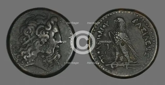 Coin Depicting the God Zeus, 247-222 BCE, issued by Ptolemy III. Creator: Unknown.
