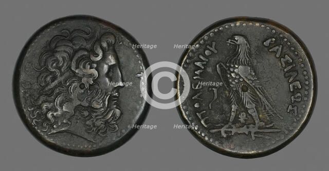 Coin Depicting the God Zeus, 247-222 BCE, issued by Ptolemy III. Creator: Unknown.