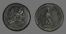 Coin Depicting the God Zeus, 247-222 BCE, issued by Ptolemy III. Creator: Unknown