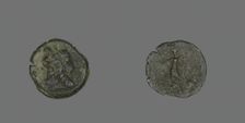Coin Depicting the God Zeus (?), about 400 BCE or earlier. Creator: Unknown