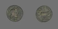 Coin Depicting the God Zeus Akraios, 138-192. Creator: Unknown