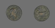 Coin Depicting the God Zeus Akraios, 138-192. Creator: Unknown