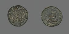 Coin Depicting the God Asklepios (?), probably Late Hellenistic Period, about 200/133 BCE. Creator: Unknown