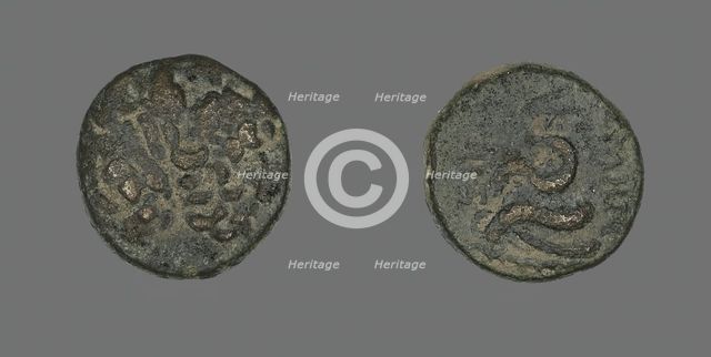 Coin Depicting the God Asklepios (?), probably Late Hellenistic Period, about 200/133 BCE. Creator: Unknown.