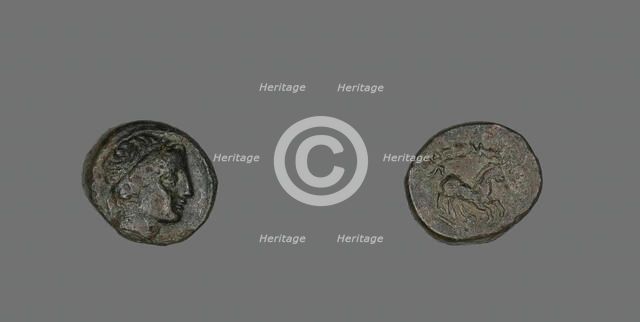 Coin Depicting the God Apollo (?), 336-323 BCE. Creator: Unknown.