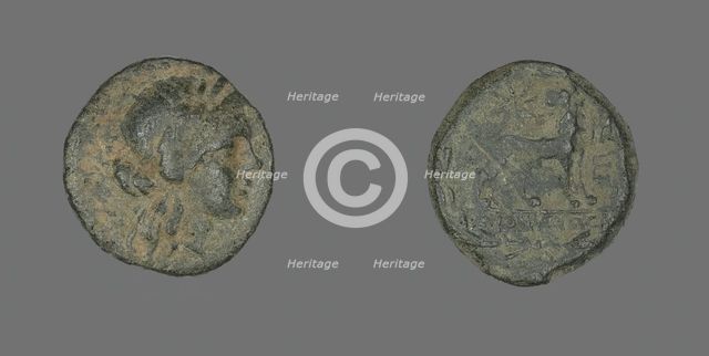 Coin Depicting the God Apollo, about 250-190 BCE or later. Creator: Unknown.