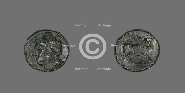 Coin Depicting the God Apollo, about 340-241 BCE. Creator: Unknown.