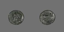 Coin Depicting the God Apollo, about 340-241 BCE. Creator: Unknown