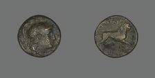 Coin Depicting the God Ares, 306-281 BCE. Creator: Unknown