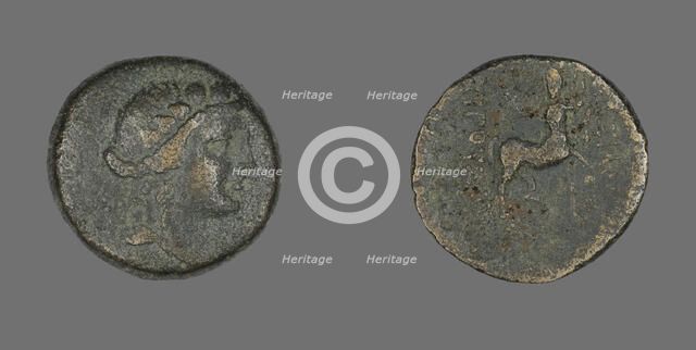 Coin Depicting the God Dionysos, 183-149 BCE. Creator: Unknown.