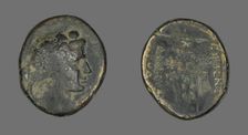 Coin Depicting the God Dionysos, about 133 BCE. Creator: Unknown