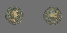 Coin Depicting the God Serapis, 193-211. Creator: Unknown