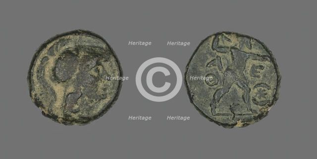 Coin Depicting the Goddess Athena, after 322 BCE or 220-83 BCE. Creator: Unknown.