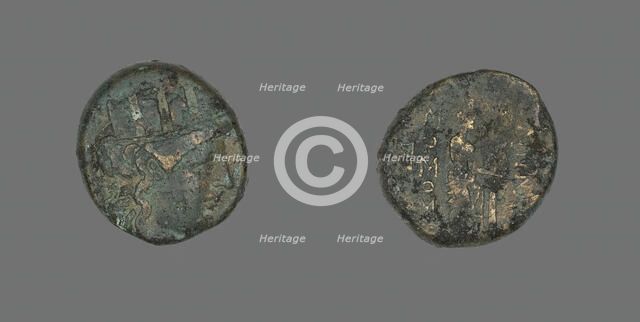 Coin Depicting the Goddess Kybele, 2nd-1st century BCE. Creator: Unknown.