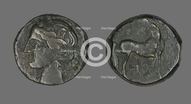 Coin Depicting the Goddess Persephone (?), about 241-146 BCE. Creator: Unknown.