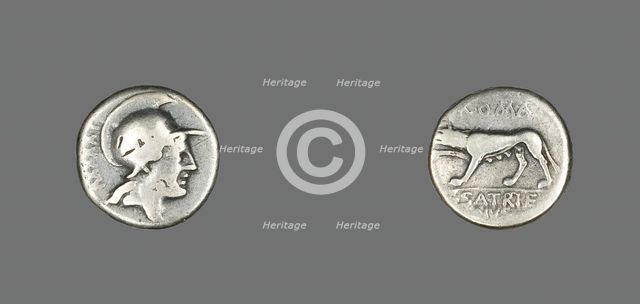 Coin Depicting the Goddess Roma, 77 BCE. Creator: Unknown.