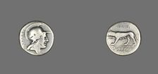 Coin Depicting the Goddess Roma, 77 BCE. Creator: Unknown