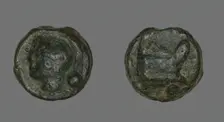 Coin Depicting the Goddess Roma, 225-217 BCE. Creator: Unknown